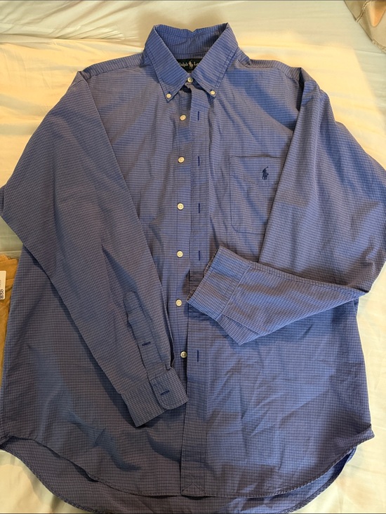 Ralph Lauren Other - Ralph Lauren Men’s Blue Micro-Check Button-Down Shirt